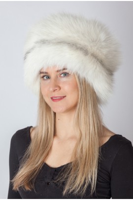 Arctic marble fox fur hat